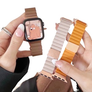 Correa Magnética de Cuero para <span class=keywords><strong>Apple</strong></span> <span class=keywords><strong>Watch</strong></span> Band Ultra 2 49mm 41mm 45mm 40/44mm 42/46mm, Pulseras para Mujer, Compatible con iWatch Series 10 9 8 SE <span class=keywords><strong>7</strong></span> 6 5 - Product Image 5