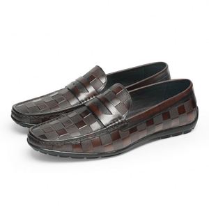 2025 Fashion New Design Handmade Patchwork Men's Formal Leather <b>Shoes</b> Casual Customized Business Loafers <b>Height</b> <b>Increasing</b> - Product Image 2