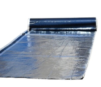 Selbstklebende Bitumen-Dachbahn Aluminiumfolie Modifizierte Asphalt-Wasserdichte Dachmembran für Blechdächer