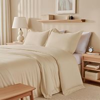 Parure de lit 3 pièces en coton égyptien 100% King Size, confortable, douce pour la peau, housse de couette durable, taies d'oreiller respirantes
