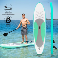 Planche à pagaie gonflable (SUP) personnalisée OEM fabriquée en Chine - Modèle iBoard ISUP couleur bois rose, comprend aileron + pagaie + laisse