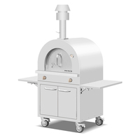 Four à pizza au gaz extérieur en acier inoxydable robuste, four à pizza mobile professionnel, four à pizza commercial pour restaurant