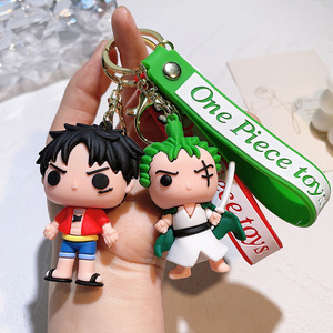 Porte-clés Anime en PVC souple, personnage de dessin animé <span class=keywords><strong>Luffy</strong></span> Nika, porte-clés en caoutchouc 3D - Product Image 6