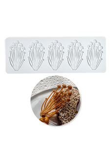 แม่พิมพ์ซิลิโคนรูปเห็ดเอโนกิ สำหรับทำขนม ตกแต่งเค้ก พร้อมแผ่นลูกไม้สำหรับทำขนม - Product Image 2