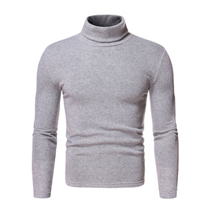 RNSHANGER Homens Gola Alta Pullovers Camisola Outono Cor Sólida Manga Longa Tricô Camisola Fina Casual Magro Camisa De Bottoming Masculino - Product Image 4