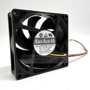 Ventilateur de refroidissement San Ace 80 80mm 24V 0.28A pour boîtier d'ordinateur - Product Image 1