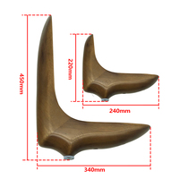 Pieds de canapé en bois massif HUAWEI, pieds de lit, base de support en forme de L, pieds décoratifs, accessoires de meubles
