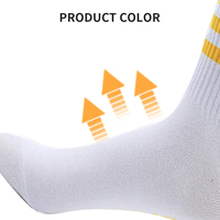Chaussettes de sport brodées unisexes personnalisées à côtes épaisses Chaussettes à poignées de tennis