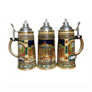 <span class=keywords><strong>Barcelona</strong></span> propio diseño alemán de cerámica cerveza taza con tapa - Product Image 1