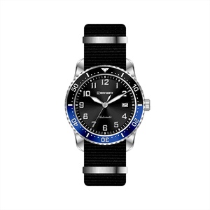 Montre automatique de luxe pour homme, mouvement japonais, lunette en acier classique à bordure de pièce de monnaie, logo personnalisé, 10 ATM, montre de plongée, montre mécanique - Product Image 3