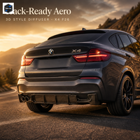 Diffuseur arrière en fibre de carbone pour BMW X4 F26 2014-2018, kit carrosserie de mise à niveau à visser