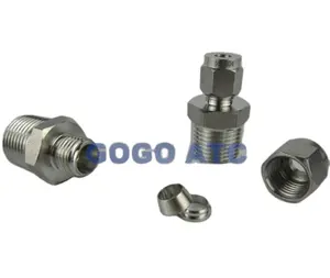 High quality quick coupler ZG 1/4'' male thread O.D 4 mm hard tube stainless steel straight connectors flexible pipe coupling