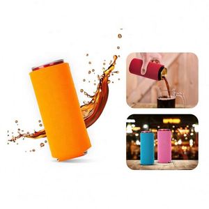 Factory Price Custom Logo Printing Blank Neoprene <b>Slim</b> Beer Can Cooler Holder Sublimation Can Cooler with Logo - Product Image 5