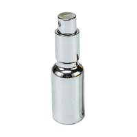 Flacons compte-gouttes en verre argenté métallisé, vides et rechargeables, pour huiles essentielles, sérums, soins de la peau, emballages cosmétiques
