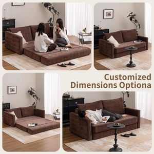 ספה מתקפלת ספה ספה המלכה עם משענות בצורת l מיטה ספה מיטה המלכה קורדורוי futon ספה מיטת - Product Image 3