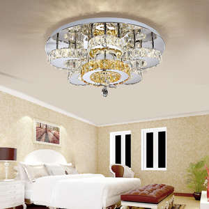 Lámpara de techo de cristal con forma de flor de iluminación de diseño moderno de lujo para sala de estar dormitorio - Product Image 3