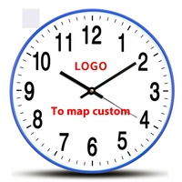 Jam dinding Digital kustom dengan Logo perusahaan desain iklan pabrik hadiah perusahaan