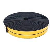 Bande de joint en mousse de caoutchouc de silicone auto-adhésive en forme de P de 9x6mm avec isolation thermique pour porte et fenêtre