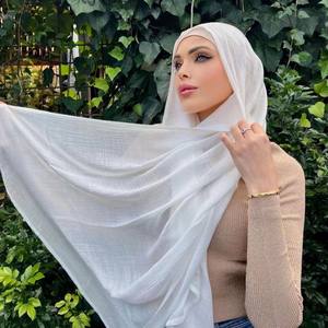 Wholesale Long Scarves & Shawls for Girls Fashionable Foulard Cotton Ethnic <b>Swaddles</b> <b>Wraps</b> Islamic Light Weight Hijab - Product Image 2