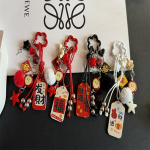 Cartoon Style Plush Pendant Keychain PVC Anime Carabiner Bag Chains Lightweight Fashionable Gift Cart