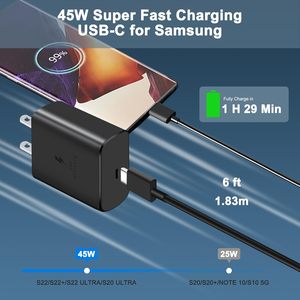 <span class=keywords><strong>2</strong></span>-Pack 45W Typ C Ladegerät 6ft USB C Kabel Supers chn elles Laden QC3.0 Kompatibel 9V/2A für Galaxy S24 Wall Charger Block - Product Image 2