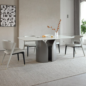 Muebles de Comedor de Mármol Natural Rectangular de Alta Gama, Estilo Italiano, Piedra de Jade <span class=keywords><strong>Cary</strong></span> Icite Importada, Lujo Ligero para el Hogar y Villas - Product Image 1