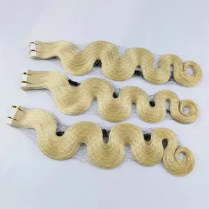 Tape Ins Extension Double Drawn Skin Weft Invisible PU Tape In 100% Human Hair Skin Weft Tape Hair Extensions