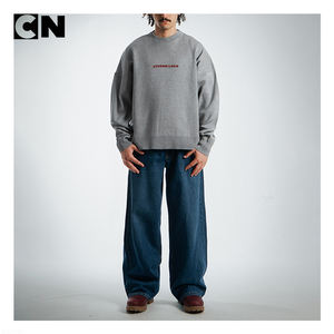 Suéter de Invierno para Hombre, Tejido de Punto, 100% Acrílico, Talla Grande, con Logotipo Personalizado de Fábrica con Certificación GRS, Bordado Frontal y Estampado Gráfico en la Espalda - Product Image 2