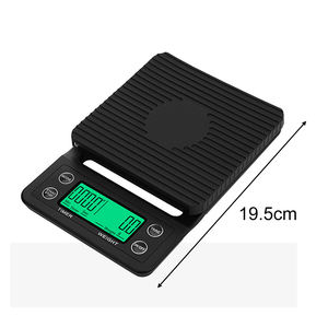 नए डिजिटल वाटरप्रूफ छोटे स्मार्ट कॉफी के लिए बटन के साथ स्केल, टाइमर फ्लो रेट छोटे के साथ स्मार्ट मैनुअल बरिस्ता स्केल - Product Image 3