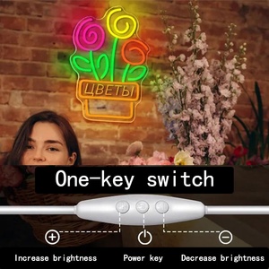 ไฟนีออน LED รูปดอกไม้สไตล์รัสเซีย สำหรับตกแต่งภายในและภายนอก ป้ายไฟหน้าร้านดอกไม้ แรงดันต่ำ 5V ปลอดภัย พร้อมไฟแสดงสถานะ - Product Image 1