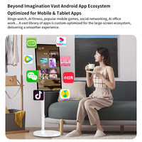 TV Pintar Tanpa Kabel 32 Inci Baterai Terpasang Layar Sentuh 10 Titik Android 12 Full HD IPS 60Hz Kantor Perusahaan Reta