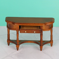 Meubles miniatures en bois pour maison de poupée européenne, demi-table vintage européenne pour scène miniature
