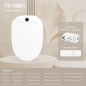 Akıllı v-klozet anında ısıtma ve uzaktan kumanda ile ayarlanabilir hava kuru sensör uzatılmış plastik tasarım - Product Image 6