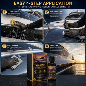 Revêtement Céramique MARINE 1000ml Résistant aux UV, Anti-Acide, Brillance Extrême, Scellant Durable pour Bateaux et Yachts - Product Image 6