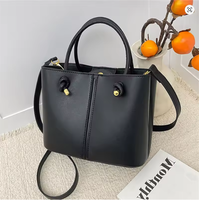Sac fourre-tout mini en similicuir uni pour femme avec nœud décoratif, sac à main décontracté à bandoulière détachable