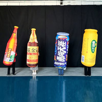 Bouteille gonflable géante personnalisée, modèle publicitaire portable, accessoire promotionnel pour événements extérieurs, Sky Air Dancer LED lumineux, directement de l'usine