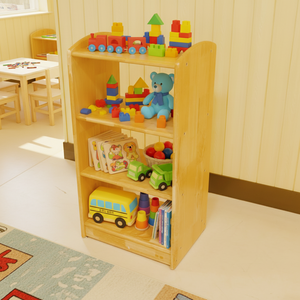 Meubles de <span class=keywords><strong>bibliothèque</strong></span> scolaire en bois pour enfants de maternelle, armoires de <span class=keywords><strong>rangement</strong></span> à 3 niveaux réglables en hauteur - Product Image 1