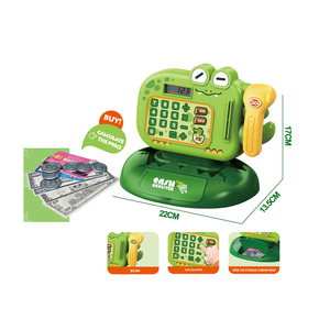 Dibujos animados cocodrilo pantalla táctil LCD calculadora juego de imaginación comida vegetal supermercado juguetes <span class=keywords><strong>caja</strong></span> <span class=keywords><strong>registradora</strong></span> juguete - Product Image 1