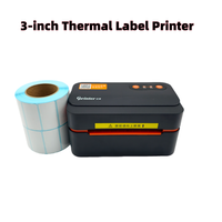 Imprimante d'étiquettes thermiques de 4 pouces, imprimante de codes-barres de bureau de 110 mm, imprimante d'étiquettes USB haute vitesse pour entrepôt, petite entreprise