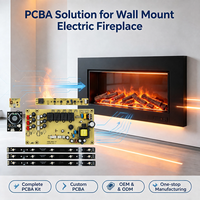 Chimenea Eléctrica de Vapor de Agua Montada en Pared con IA, Placa de Control PCBA, Función de Audio para Altavoces, Material Verde FR-4, OEM/ODM Huishine