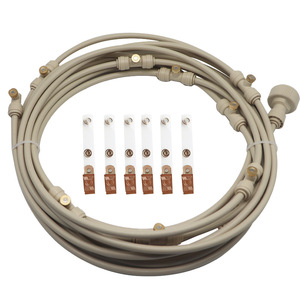Kit de Pulverizador de Niebla, Sistema de Atomización de Baja Presión para Enfriamiento de Jardines, Humidificación y Eliminación de Polvo con Manguera de PVC y Conectores - Product Image 1