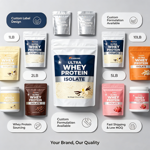 Proteína de Suero de Leche Aislada Ultra <span class=keywords><strong>Whey</strong></span> en Polvo, Sabor Vainilla, Alta Pureza, Absorción Rápida, 5LB, Suplemento a Granel, Marca Privada OEM - Product Image 5