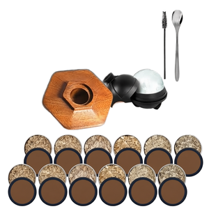 Kit d'outils de bar 23 pièces pour hommes, écologique et moderne, avec torche à whisky, 12 copeaux de bois, glaçons pour moules, infuseur à cocktail, pour Old Fashioned - Product Image 1