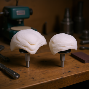 Tampon de polissage en coton Fervi Mushroom avec tige pour le lustrage et la finition - Product Image 3