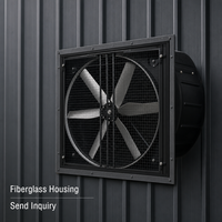 Ventilateur d'extraction en fibre de verre à haut débit d'air avec 6 pales en alliage et moteur BLDC pour poulaillers