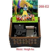 Boîte à musique en bois à remonter Heigh-ho, Blanche-Neige, souvenir spécial pour les fans d'anime, cadeaux de Noël pour la famille