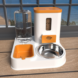 Garrafa Automática de Água e Ração para Cães Ecológica IPX5 à Prova d'Água Alimentador Automático de Gravidade em Material Plástico para Animais de Estimação Pequenos e Médios - Product Image 1