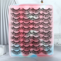 Faux cils en vison synthétique, marque privée, avec cils en soie et faux cils en soie synthétique