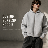 Fabricant de sweats à capuche zippés personnalisés 600 g/m² épais, unisexe, coupe ample, style streetwear, entièrement zippés, marque privée, OEM