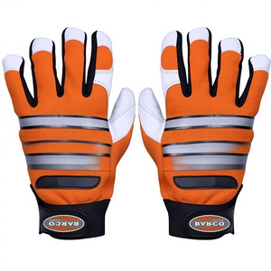 Gants de travail de sécurité Barco en cuir PU, antidérapants, avec bouts des doigts texturés, poignet élastique, respirants, détection des aiguilles, quatre gants - Product Image 2